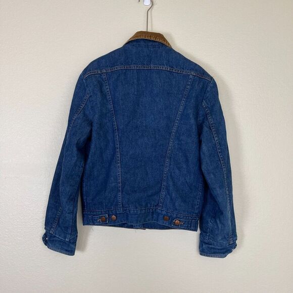 Vintage 60's-70's Maverick Denim Bluebell Sherpa Lined Jacket Mens Chore Coat - Picture 4 of 17